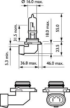 PHILIPS 9005PRB1 - Lampa, işıqfor furqanavto.az