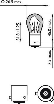 PHILIPS 12496LLECOCP - Lampa, göstərici furqanavto.az