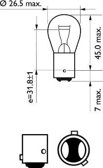 PHILIPS 12594CP - Lampa, əyləc / arxa işıq furqanavto.az