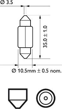 PHILIPS 12844CP - Lampa, nömrə nişanı işığı furqanavto.az