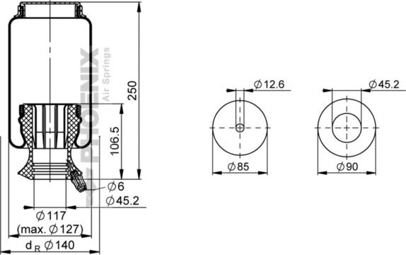 Phoenix C 075 140 011 - Körük, pnevmatik asqı furqanavto.az