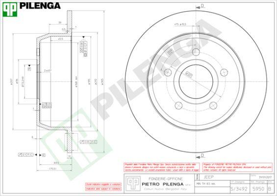 Pilenga 5950 - Əyləc Diski furqanavto.az