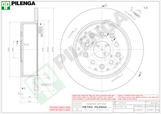 Pilenga 5483 - Əyləc Diski furqanavto.az