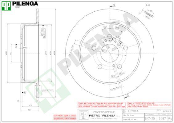 Pilenga 5487 - Əyləc Diski furqanavto.az