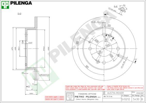 Pilenga 5430 - Əyləc Diski furqanavto.az