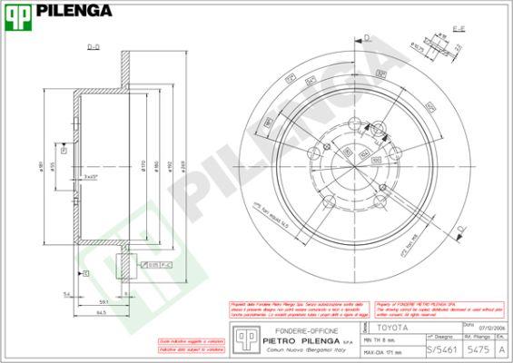 Pilenga 5475 - Əyləc Diski furqanavto.az