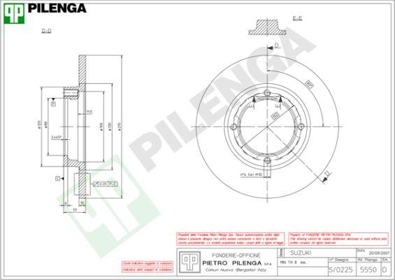 Pilenga 5550 - Əyləc Diski furqanavto.az