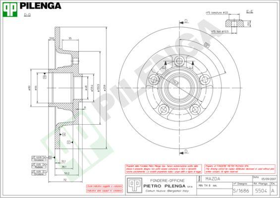 Pilenga 5504 - Əyləc Diski furqanavto.az