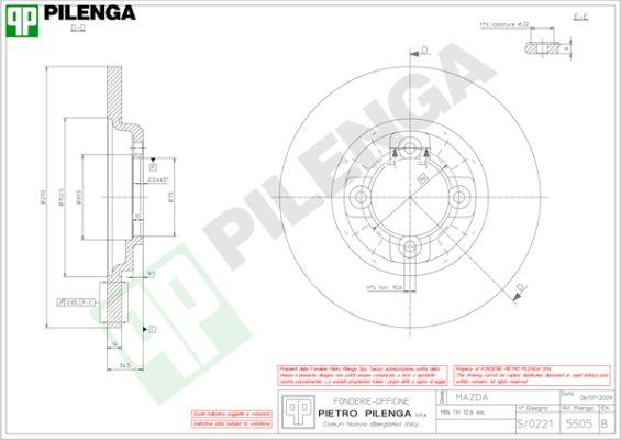 Pilenga 5505 - Əyləc Diski furqanavto.az