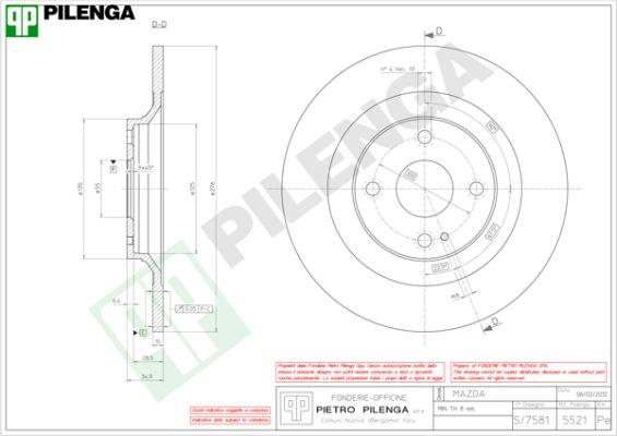 Pilenga 5521 - Əyləc Diski furqanavto.az