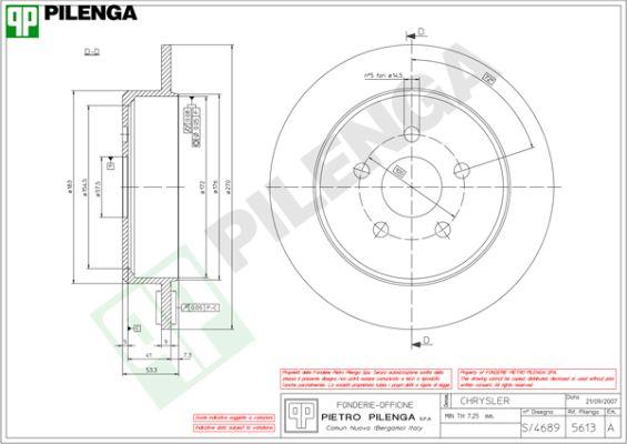 Pilenga 5613 - Əyləc Diski furqanavto.az