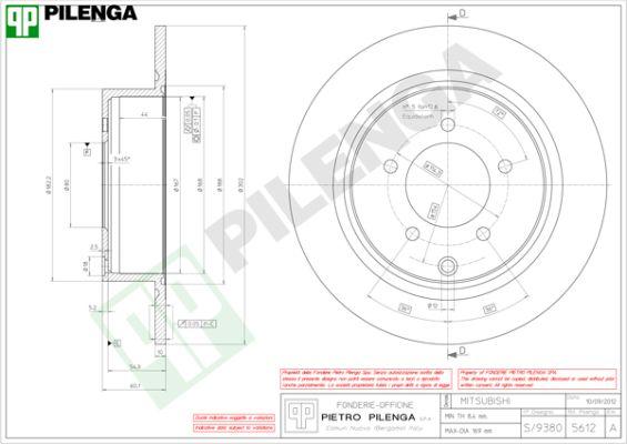 Pilenga 5612 - Əyləc Diski furqanavto.az