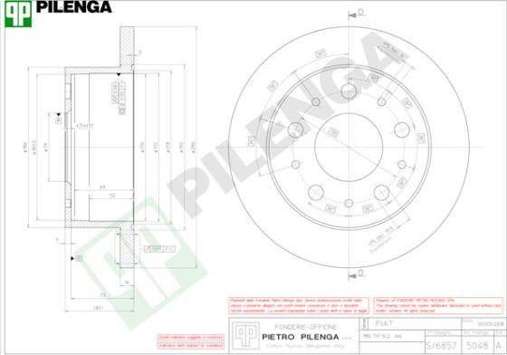 Pilenga 5048 - Əyləc Diski furqanavto.az