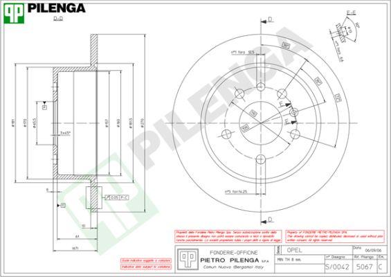 Pilenga 5067 - Əyləc Diski furqanavto.az