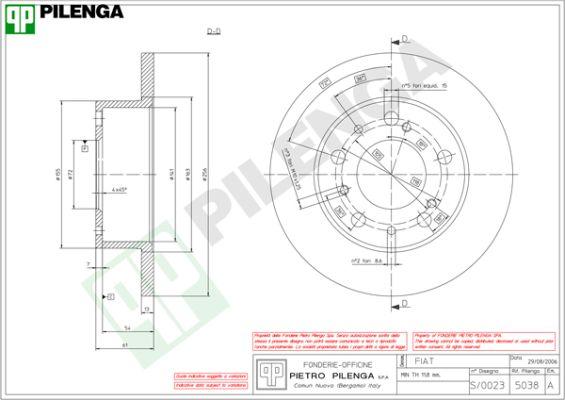 Pilenga 5038 - Əyləc Diski furqanavto.az