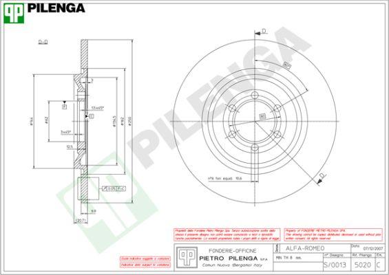 Pilenga 5020 - Əyləc Diski furqanavto.az