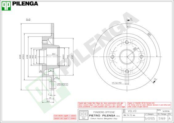 Pilenga 5169 - Əyləc Diski furqanavto.az