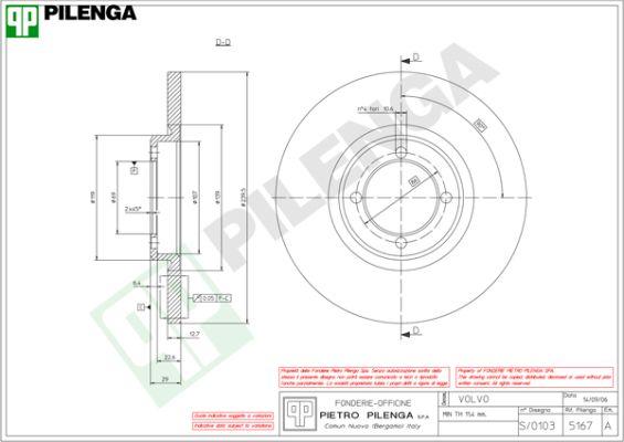 Pilenga 5167 - Əyləc Diski furqanavto.az