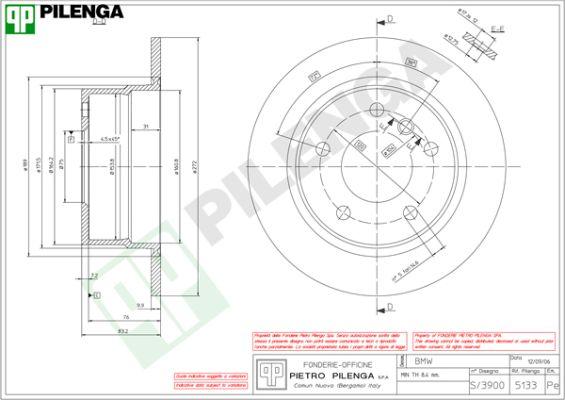 Pilenga 5133 - Əyləc Diski furqanavto.az