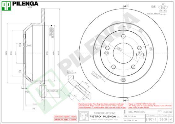 Pilenga 5849 - Əyləc Diski furqanavto.az