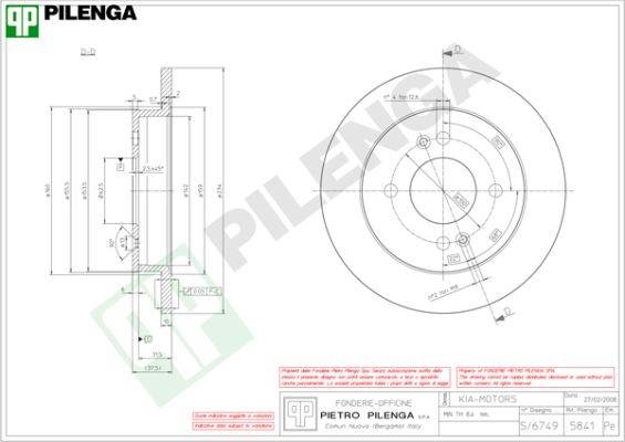 Pilenga 5841 - Əyləc Diski furqanavto.az