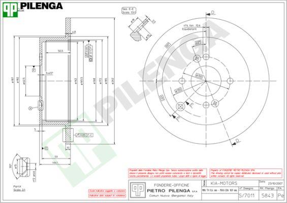 Pilenga 5843 - Əyləc Diski furqanavto.az