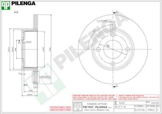 Pilenga 5862 - Əyləc Diski furqanavto.az