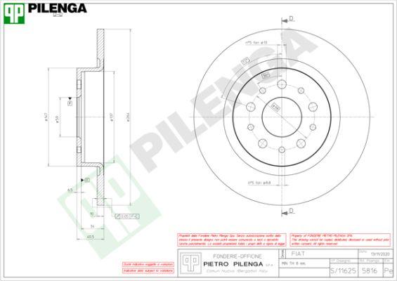 Pilenga 5816 - Əyləc Diski furqanavto.az