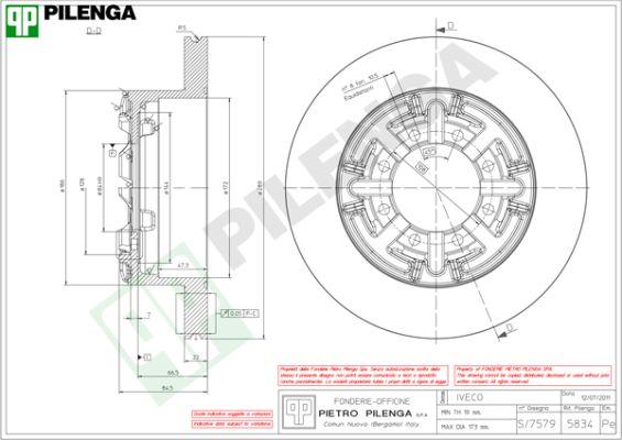 Pilenga 5834 - Əyləc Diski furqanavto.az