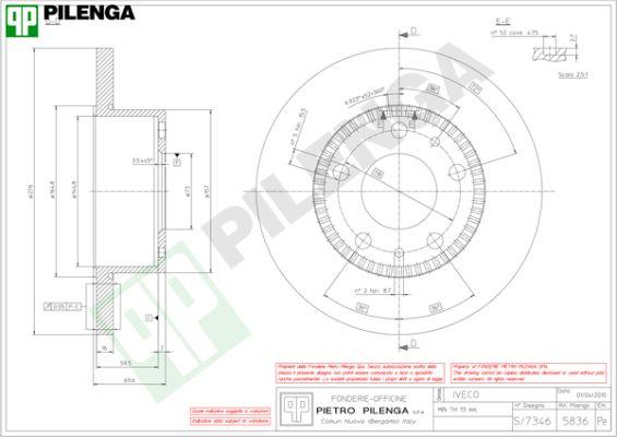 Pilenga 5836 - Əyləc Diski furqanavto.az