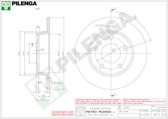 Pilenga 5875 - Əyləc Diski furqanavto.az