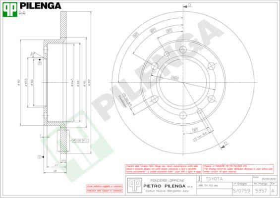 Pilenga 5357 - Əyləc Diski furqanavto.az