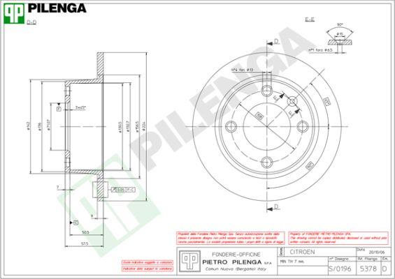 Pilenga 5378 - Əyləc Diski furqanavto.az