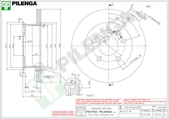 Pilenga 5250 - Əyləc Diski furqanavto.az