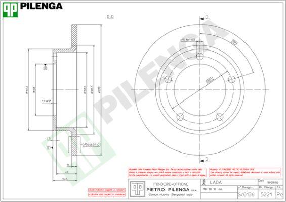 Pilenga 5221 - Əyləc Diski furqanavto.az