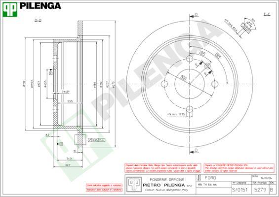 Pilenga 5279 - Əyləc Diski furqanavto.az