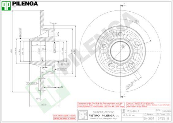 Pilenga 5755 - Əyləc Diski furqanavto.az