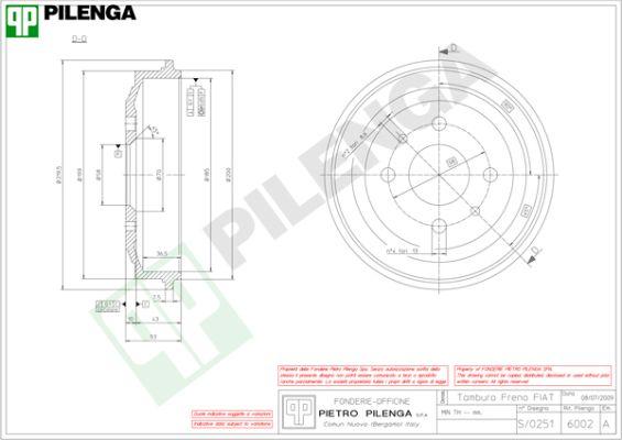 Pilenga 6002 - Əyləc barabanı furqanavto.az