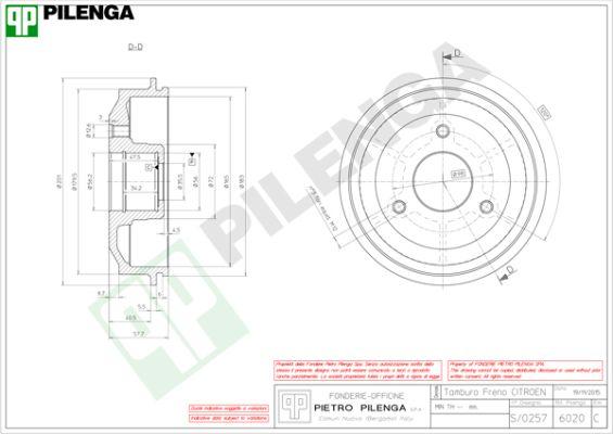 Pilenga 6020 - Əyləc barabanı furqanavto.az