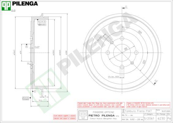 Pilenga 6230 - Əyləc barabanı furqanavto.az