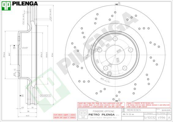 Pilenga V996 - Əyləc Diski furqanavto.az