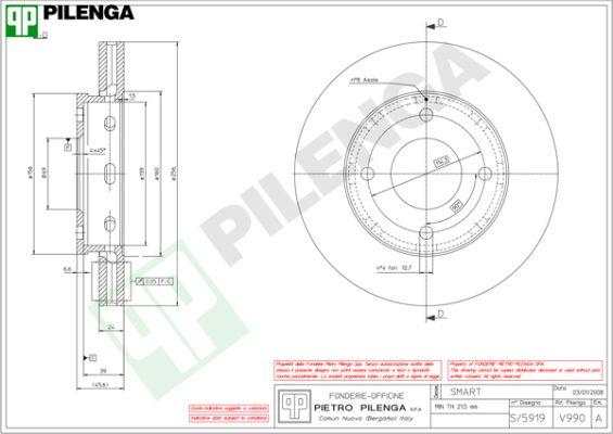 Pilenga V990 - Əyləc Diski furqanavto.az