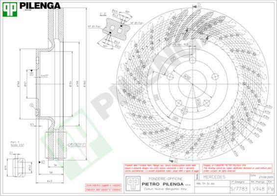 Pilenga V948 - Əyləc Diski furqanavto.az