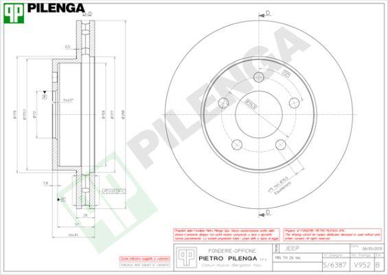 Pilenga V952 - Əyləc Diski furqanavto.az