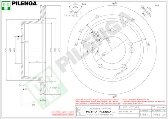 Pilenga V966 - Əyləc Diski furqanavto.az