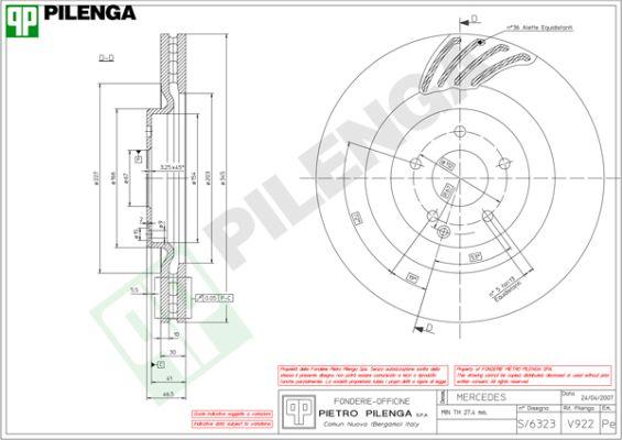 Pilenga V922 - Əyləc Diski furqanavto.az