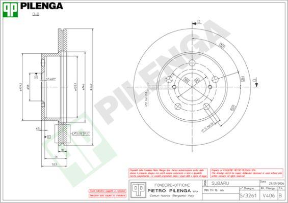 Pilenga V406 - Əyləc Diski furqanavto.az