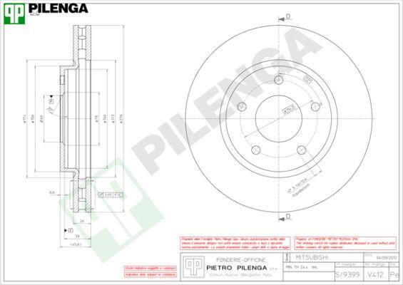 Pilenga V412 - Əyləc Diski furqanavto.az