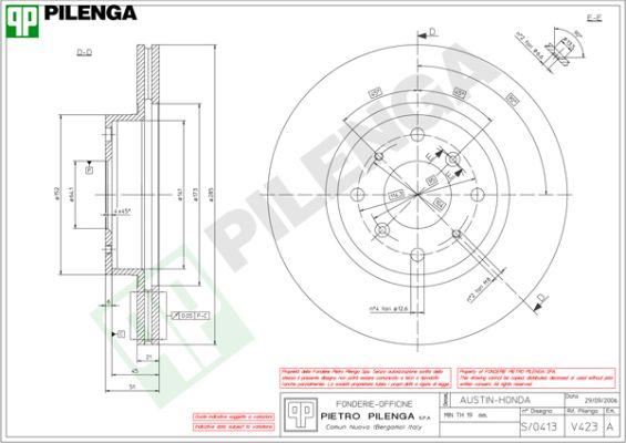 Pilenga V423 - Əyləc Diski furqanavto.az