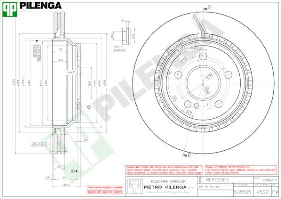 Pilenga V592 - Əyləc Diski furqanavto.az